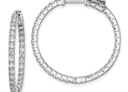 Sterling silver cubic zirconia hoop earrings