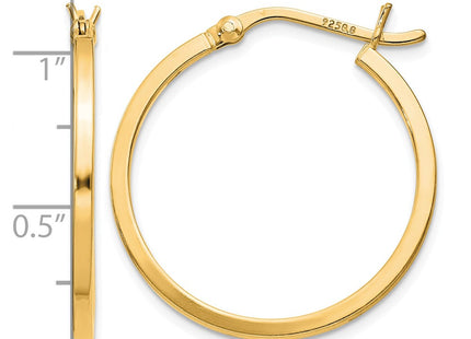Sterling silver hoop earrings, alternate view
