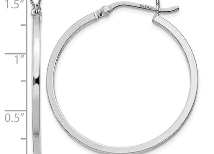 Sterling silver hoop earrings, further view
