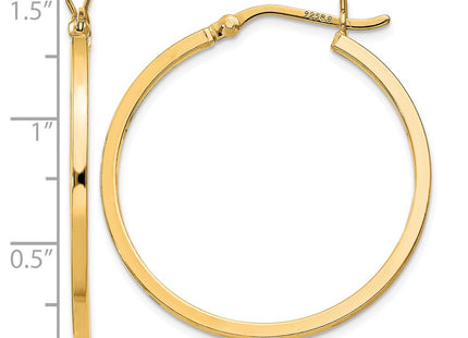 Sterling silver hoop earrings, alternate view