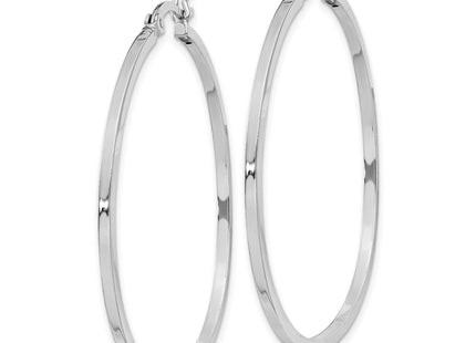 Sterling silver hoop earrings, alternate view