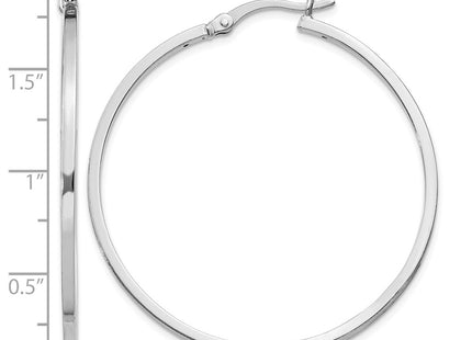 Sterling silver hoop earrings, further view