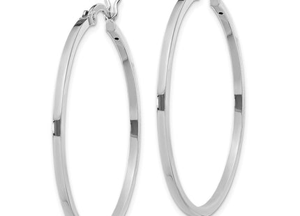 Sterling silver hoop earrings, alternate view