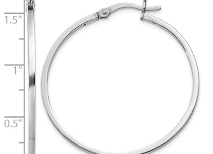 Sterling silver hoop earrings, further view