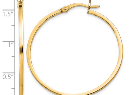 Sterling silver hoop earrings, alternate view