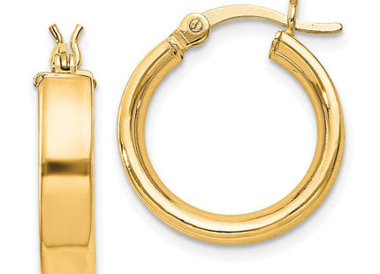 Sterling Silver Flash Gold-plated Hoop Earrings (Style QE8105GP)