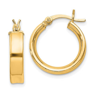 Sterling Silver Flash Gold-plated Hoop Earrings (Style QE8105GP)