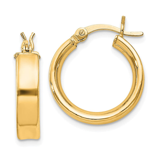 Sterling Silver Flash Gold-plated Hoop Earrings