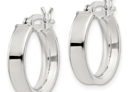 Sterling Silver Hoop Earrings (Style QE8105SP)