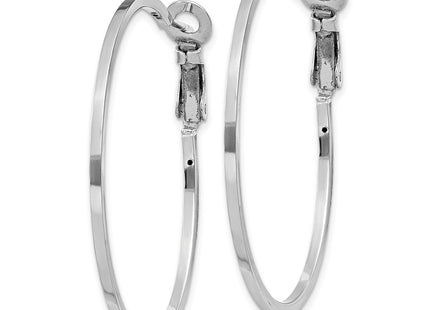 Sterling silver hoop earrings, alternate view