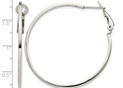 Sterling silver hoop earrings, further view