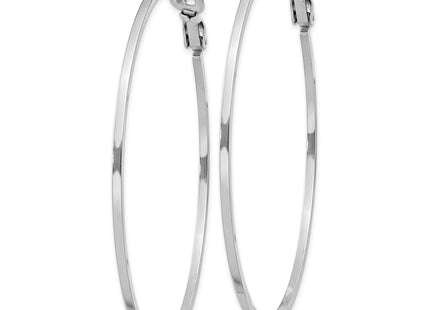 Sterling silver hoop earrings, alternate view