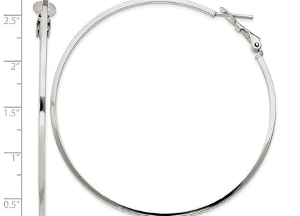 Sterling silver hoop earrings, further view