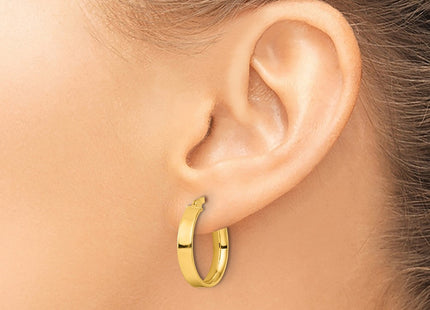 Sterling silver hoop earrings, another view