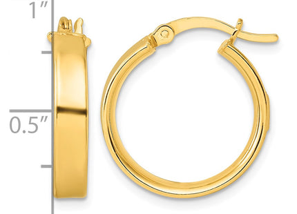 Sterling silver hoop earrings, further view