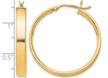 Sterling silver hoop earrings, alternate view