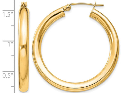 Sterling silver hoop earrings, alternate view