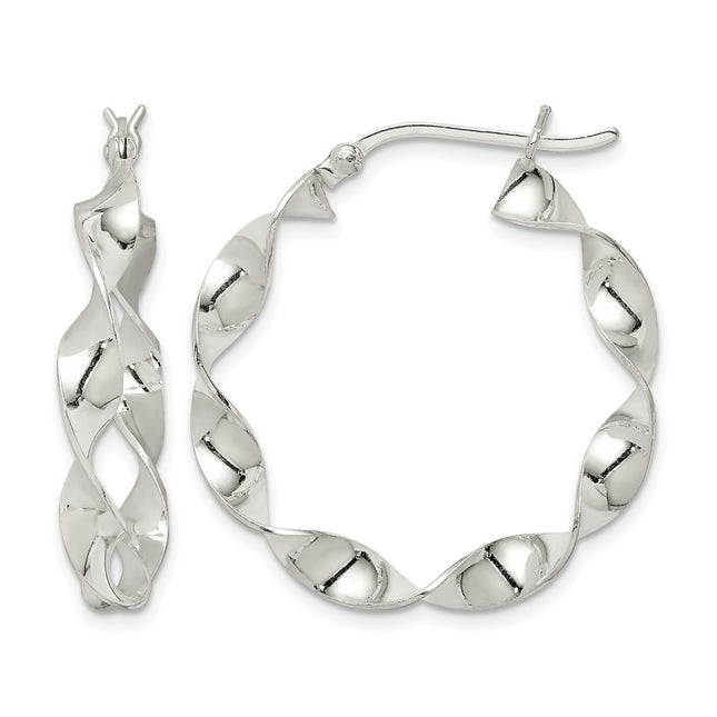 Sterling silver hoop earrings