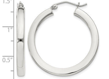 Sterling silver hoop earrings, further view