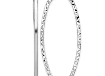 Sterling silver oval hoop earrings