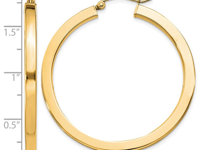 Sterling silver hoop earrings, alternate view