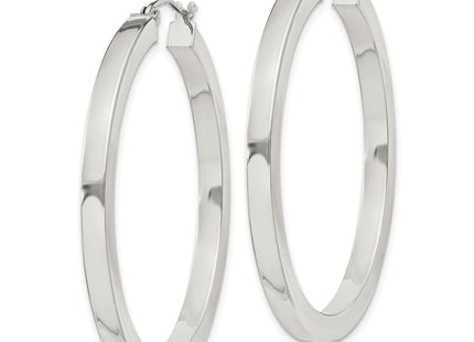 Sterling silver hoop earrings, alternate view