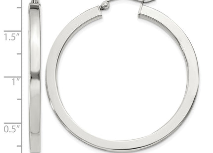 Sterling silver hoop earrings, further view