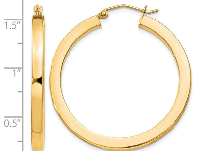 Sterling silver hoop earrings, alternate view
