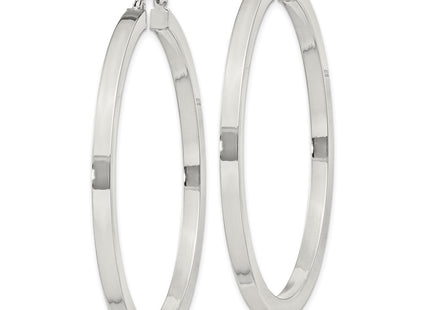 Sterling silver hoop earrings, alternate view