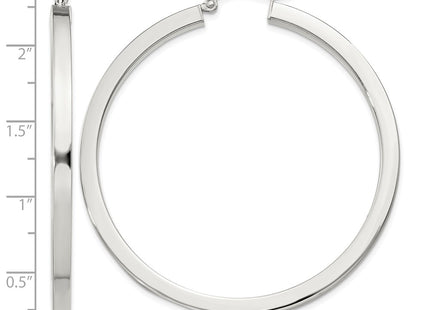Sterling silver hoop earrings, further view