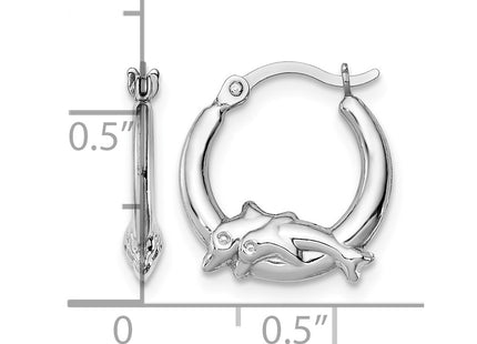 Sterling silver hoop earrings, further view