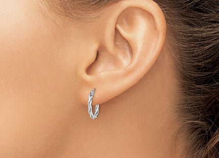 Sterling silver hoop earrings, another view
