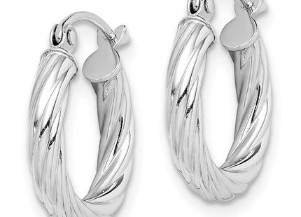 Sterling silver hoop earrings, alternate view