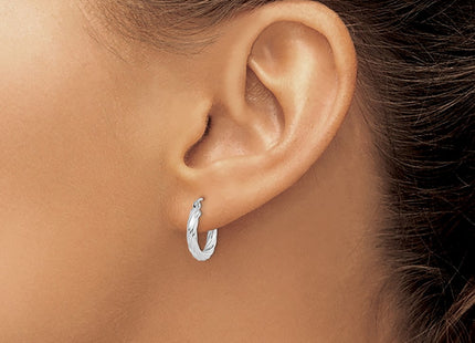 Sterling silver hoop earrings, another view