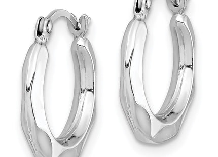 Sterling silver hoop earrings, alternate view