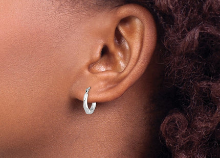 Sterling silver hoop earrings, another view