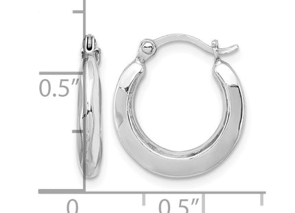 Sterling silver hoop earrings, further view