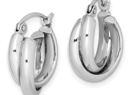 Sterling silver hoop earrings, alternate view