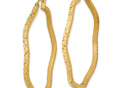 Sterling silver hoop earrings, alternate view