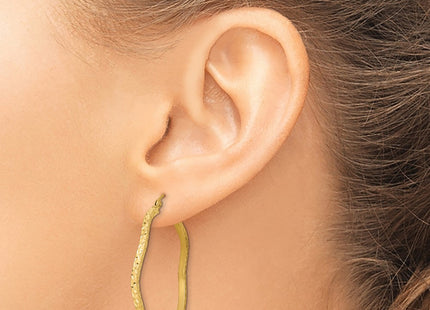 Sterling silver hoop earrings, another view