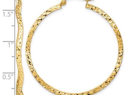 Sterling silver hoop earrings, further view
