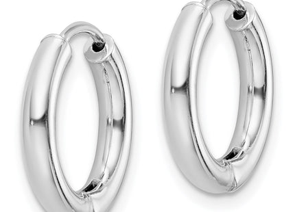 Sterling silver hoop earrings, alternate view