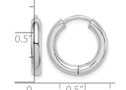 Sterling silver hoop earrings, further view