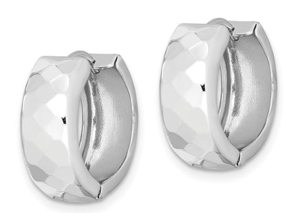 Sterling silver hoop earrings, alternate view