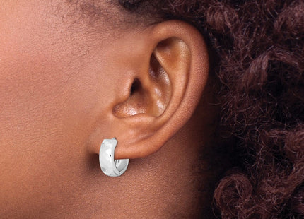 Sterling silver hoop earrings, another view