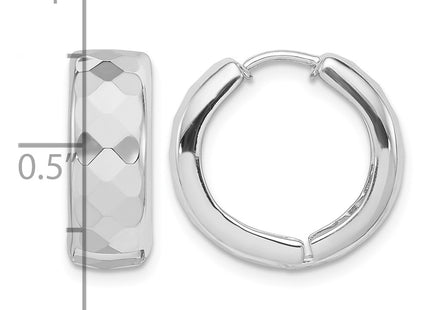 Sterling silver hoop earrings, further view