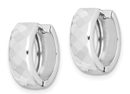 Sterling silver hoop earrings, alternate view