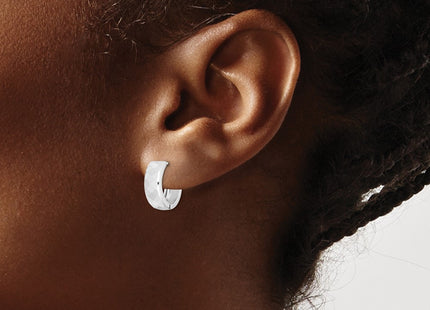 Sterling silver hoop earrings, another view