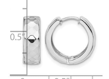 Sterling silver hoop earrings, further view