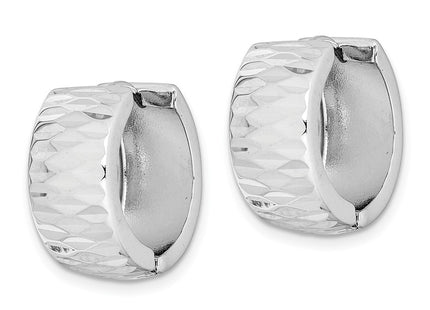Sterling silver hoop earrings, alternate view